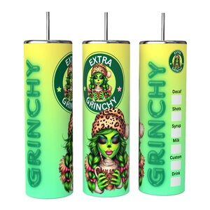 Extra Grinchy Female 20oz Insulated Double Wall Stainless Steel Tumbler